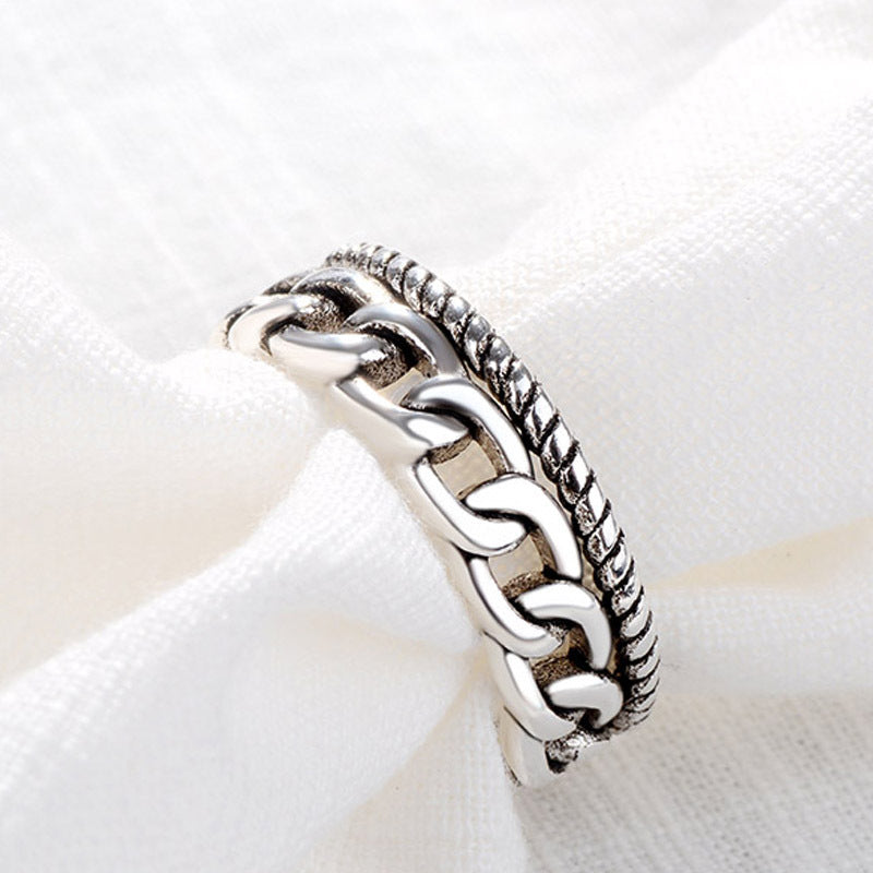 Chic And Unique Simple Chain Adjustable Rings