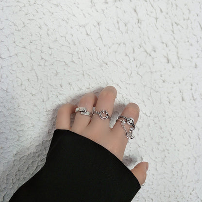 Smiley Hemp Rope Open Minimalist Creative Rings