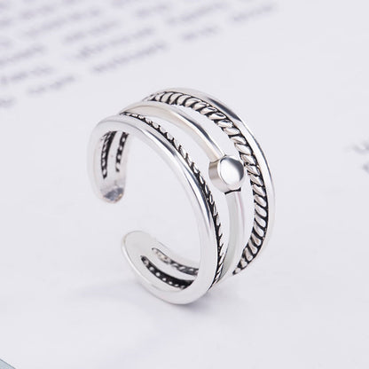 Marcasite Female Retro With Opening Forefinger Rings