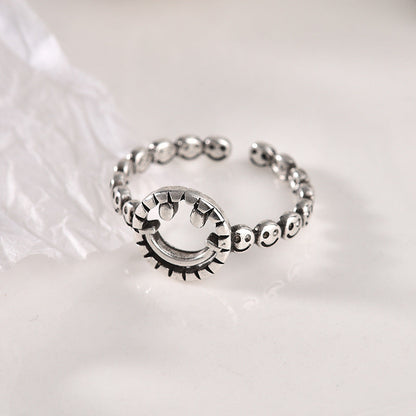 Smiley Hemp Rope Open Minimalist Creative Rings