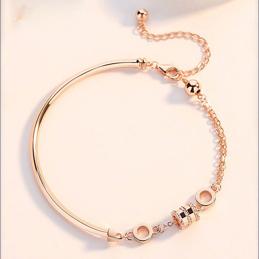 Sier Simple Design Rose Gold For Girlfriend Bracelets