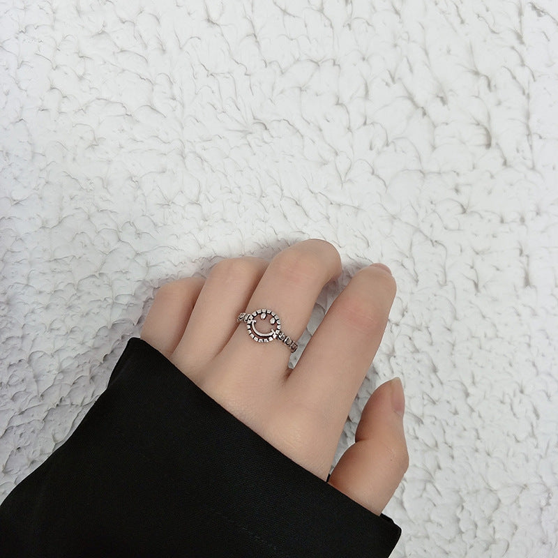 Smiley Hemp Rope Open Minimalist Creative Rings