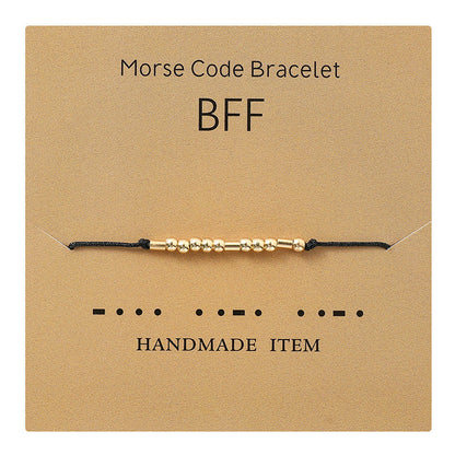 Moss Password Alphabet Number Couple Golden Bracelets