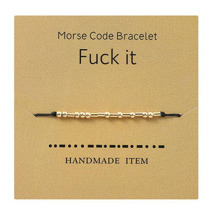 Moss Password Alphabet Number Couple Golden Bracelets