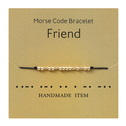 Moss Password Alphabet Number Couple Golden Bracelets
