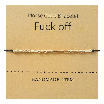 Moss Password Alphabet Number Couple Golden Bracelets