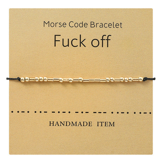 Moss Password Alphabet Number Couple Golden Bracelets