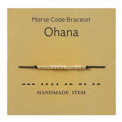 Moss Password Alphabet Number Couple Golden Bracelets