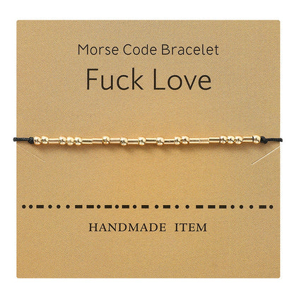 Moss Password Alphabet Number Couple Golden Bracelets
