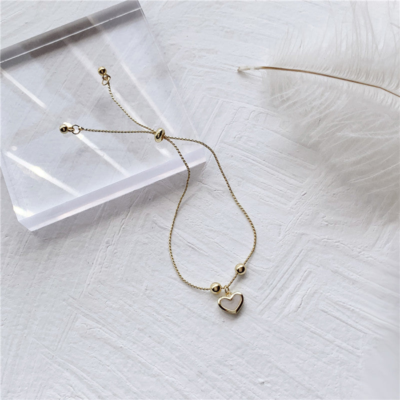 Niche Sweet Simple Graceful Pearl Peach Bracelets