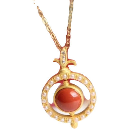 Women's Blue Gold South Red Pendant Sier Necklaces