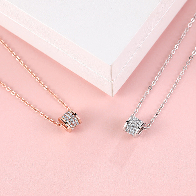 Full Diamond Jewelry Sier Small Waist Sterling Necklaces