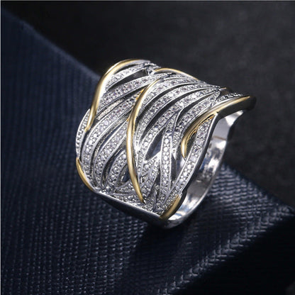 Women's & Men's & Ornament Fashion Luxurious Exaggerating Full Diamond Loop Rings