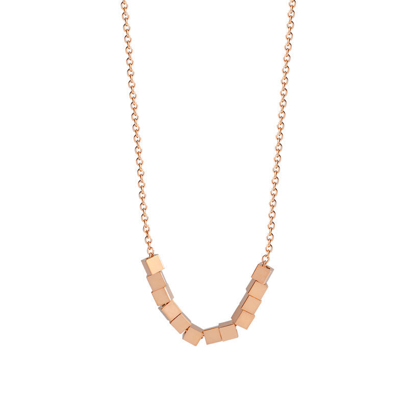 Women's Clavicle Chain Temperament Rose Gold Titanium Necklaces
