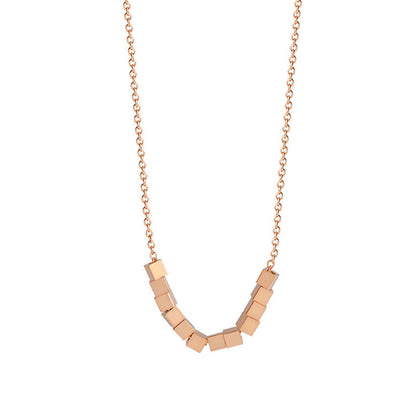Women's Clavicle Chain Temperament Rose Gold Titanium Necklaces