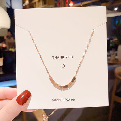 Women's Clavicle Chain Temperament Rose Gold Titanium Necklaces