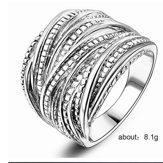 Women's & Men's & Ornament Fashion Luxurious Exaggerating Full Diamond Loop Rings