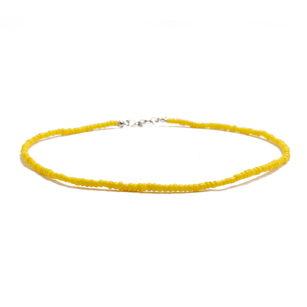 Women's Bohemian Short Handmade Fashion Color Bead Necklaces