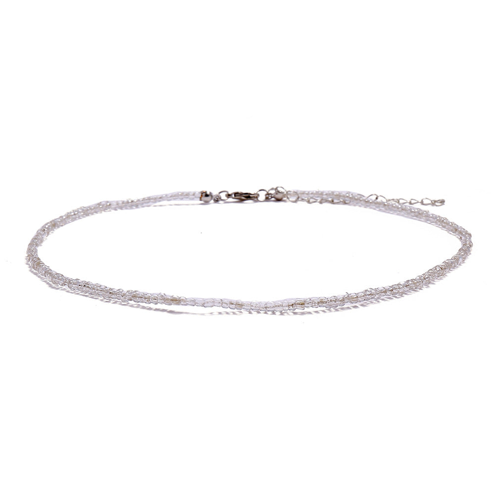 Women's Bohemian Short Handmade Fashion Color Bead Necklaces