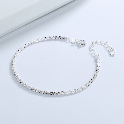 Women's Cauliflower Sterling Sier Ornament Starry Sky Shiny Bracelets