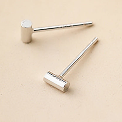 Sier Geometric Square Trendy Unique Design Earrings