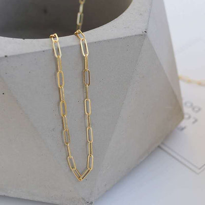 Pretty Sterling Sier Thick Chain Clavicle Necklaces