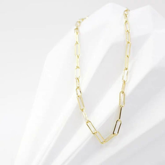 Pretty Sterling Sier Thick Chain Clavicle Necklaces