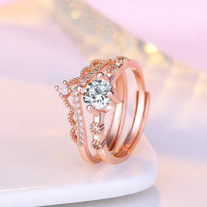 Jewelry Open Crown Female Fashion Personality Rings