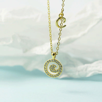 Women's Letter For Diamond Inlaid Clavicle Chain Trendy Necklaces