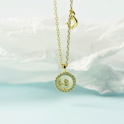 Women's Letter For Diamond Inlaid Clavicle Chain Trendy Necklaces