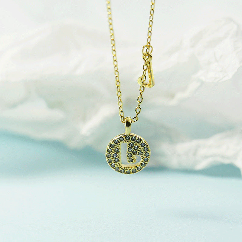 Women's Letter For Diamond Inlaid Clavicle Chain Trendy Necklaces