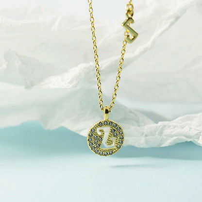 Women's Letter For Diamond Inlaid Clavicle Chain Trendy Necklaces