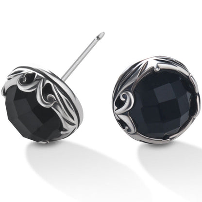 Women's Sier Jewelry Noir Korean Style Personalized And Simple Earrings