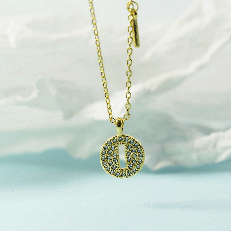 Women's Letter For Diamond Inlaid Clavicle Chain Trendy Necklaces