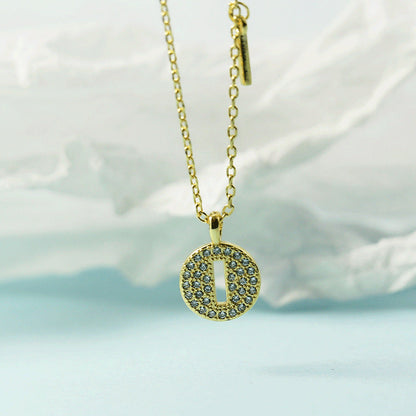 Women's Letter For Diamond Inlaid Clavicle Chain Trendy Necklaces