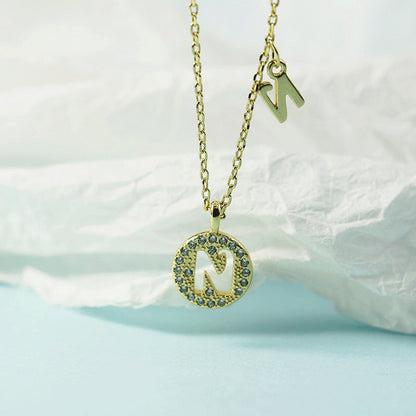 Women's Letter For Diamond Inlaid Clavicle Chain Trendy Necklaces