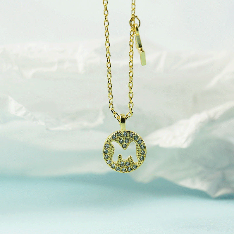 Women's Letter For Diamond Inlaid Clavicle Chain Trendy Necklaces