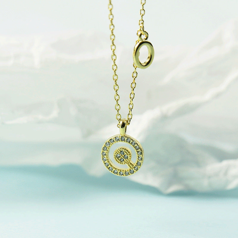 Women's Letter For Diamond Inlaid Clavicle Chain Trendy Necklaces