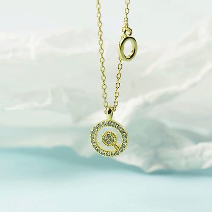 Women's Letter For Diamond Inlaid Clavicle Chain Trendy Necklaces