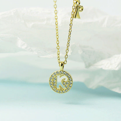Women's Letter For Diamond Inlaid Clavicle Chain Trendy Necklaces