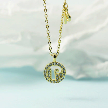 Women's Letter For Diamond Inlaid Clavicle Chain Trendy Necklaces