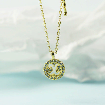 Women's Letter For Diamond Inlaid Clavicle Chain Trendy Necklaces