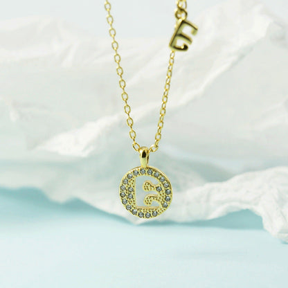 Women's Letter For Diamond Inlaid Clavicle Chain Trendy Necklaces