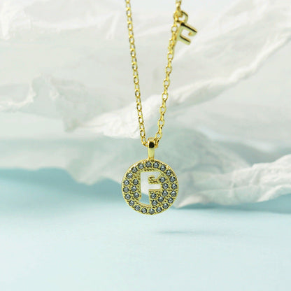 Women's Letter For Diamond Inlaid Clavicle Chain Trendy Necklaces