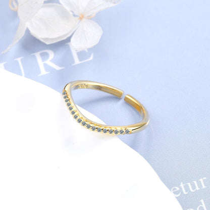 Women's Korean Fashion Diamond Twin Open Adjustable Rings