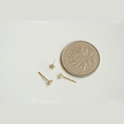 Korean Style Small Zircon Mini Pentagram Gold Earrings