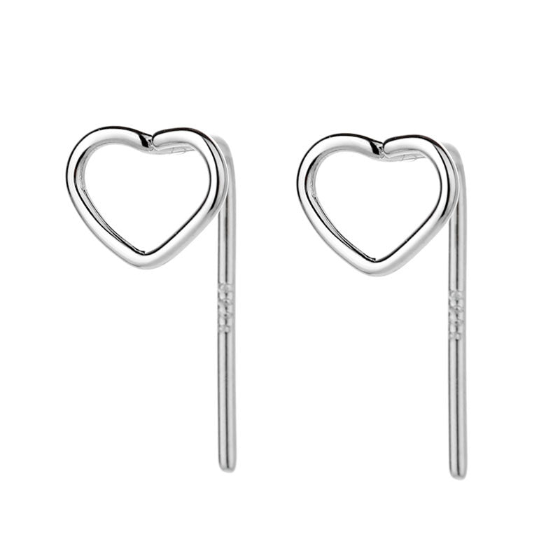 Compact Heart-shaped Eardrops Female Korean Fashion Earrings