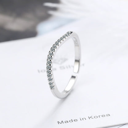 Women's Korean Fashion Diamond Twin Open Adjustable Rings
