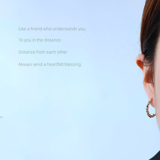 Of Broken Sier Simple Round Circle Ear Earrings