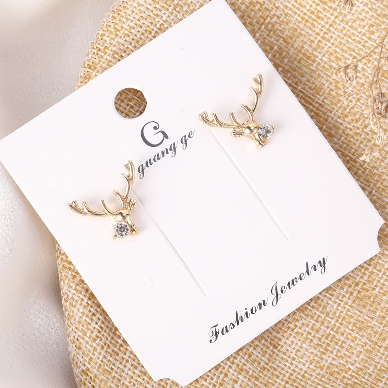 Women's Korean Imitation Sier Glaze Flowers Graceful Earrings